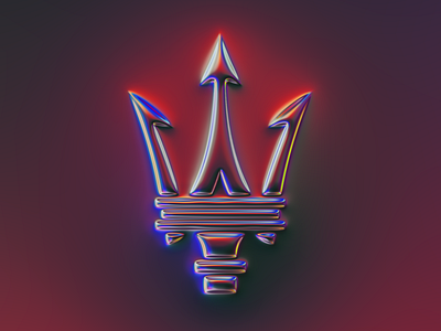 Maserati logo x Naumorphism