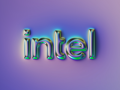 Intel logo x Naumorphism