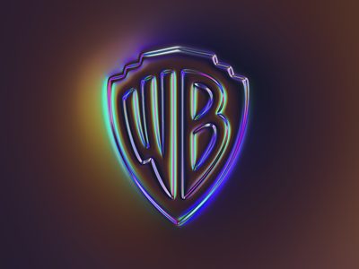 WarnerBros logo x Naumorphism abstract art branding chrome cinema colors dark design filter forge generative glow illustration light logo movie neon rebrand rebranding shield warner bros