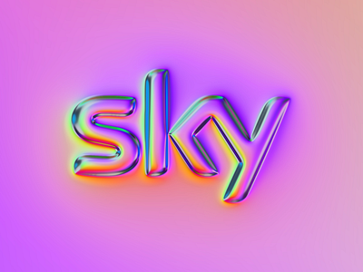 Sky logo x Naumorphism 3d abstract art branding chrome colors design filter forge generative glow gradient graphic design logo pink rebrand rebranding refraction sky tv vibrant