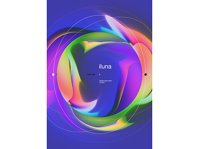 WWP°306 "iluna" abstract art circle colors design filter forge generative glow gradient illustration logo purple sphere