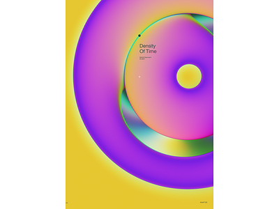 WWP°312 "Density Of Time" abstract art colors design filter forge generative graphic design illustration orbit planet poster purple yellow