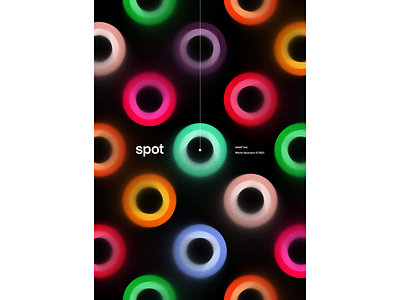 WWP°314 "spot" abstract art circle colors design filter forge generative glow grain graphic design illustration light neon pattern poster poster design shine spot