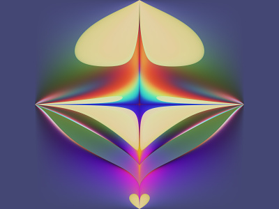 Polaris XVI abstract art colors design filter forge generative gradient heart illustration light nft polar polaris star symmetry