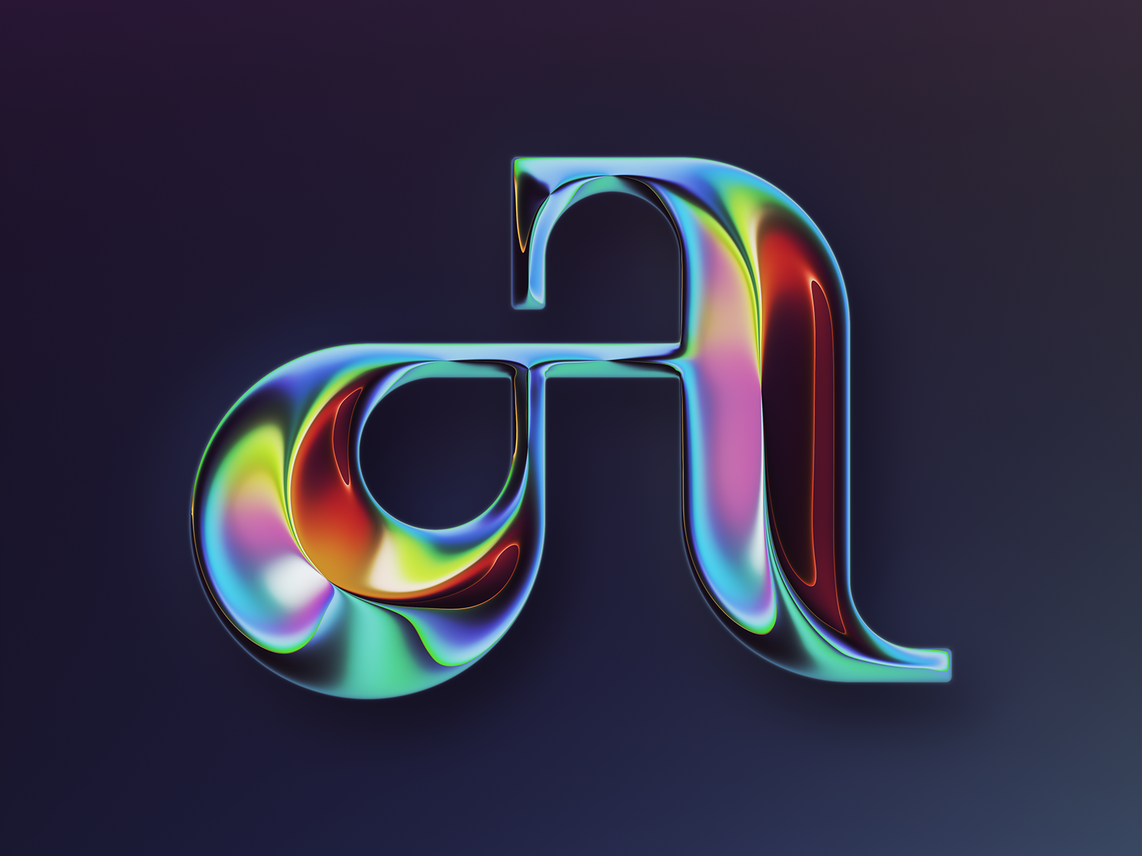A - 36DOT 2022 36daysoftype 36dot abstract art chrome colors design filter forge generative illustration type typography