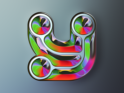 Y – 36DOT 2022 36daysoftype 36dot abstract art chrome colors design filter forge generative illustration letter rust type type design typography