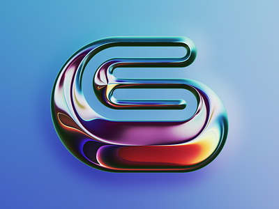 6 – 36DOT 2022 36daysoftype 36dot abstract art chrome colors design filter forge generative illustration lettering type type design typography