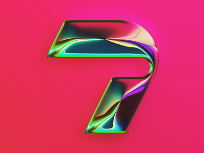 7 – 36DOT 2022 36daysoftype 36dot abstract art colors design filter forge generative illustration letter lettering type typography