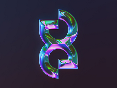 8 – 36DOT 2022 36daysoftype 36dot abstract art colors design filter forge generative glow illustration letter lettering neon type type design typography