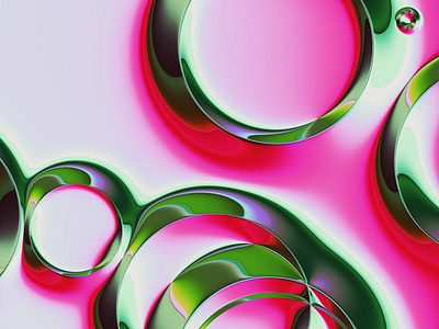 bubble stuff #10 abstract art bubble bubbles chrome chromed colors design filter forge generative green illustration light pink reflection