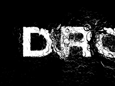 Experimental Typography black bubbles dark deep drowning experimental typography vector water