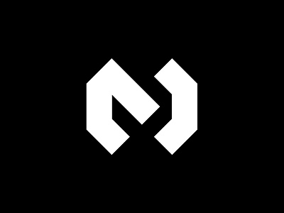 Martin Naumann Rebrand black branding geometric logo minimal mn monogram octagon rebrand selfbranding simple white