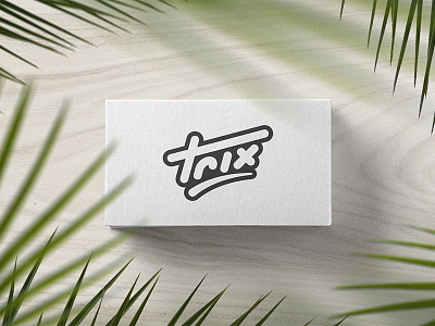 Trix Logo beach house logo music palms producer trix tropical