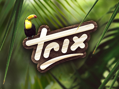 Trix Media Design house jungle leaves logo media music palms producer social trix tropical
