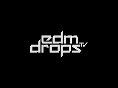 EDM Drops TV - Logo design edm geometric logo mark music type