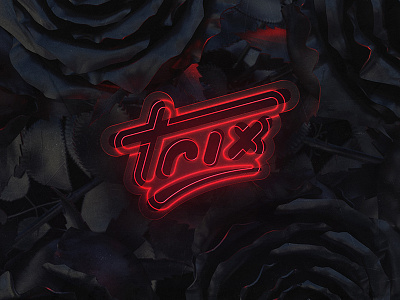 Trix - Spaces Between Us 3d artwork blender cd cover dark edm music neon red trix
