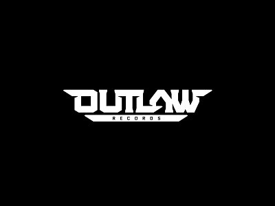 Outlaw Records Logo brand design edm logo logotype mark music outlaw rebrand records