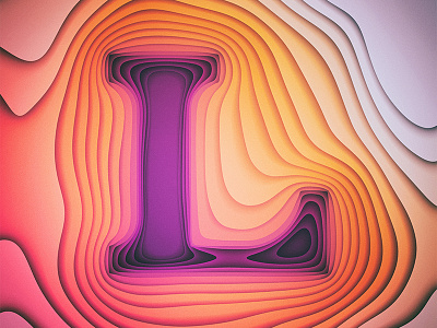 L / Layers 36days l 36daysoftype abstract art design filter forge lettering type design typography