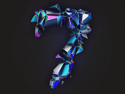 7 / seven 36days 7 36daysoftype abstract art crystal design filter forge lettering type design typography