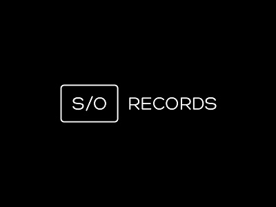 S/O Records branding design geometric graphic label logo shout out so vector