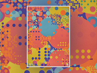 WWP°147 "POP IT" abstract art design dots generative orange pattern points summer weekly work piece wwp