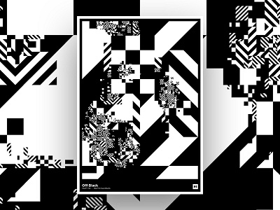 WWP°155 "Off-Black" abstract art black and white design generative off white pattern weekly work piece wwp