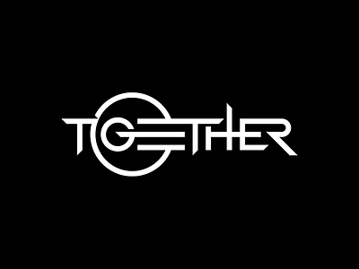 Together Logo (alternative logotype) design geometric logo logo design logotype third party together typography vector