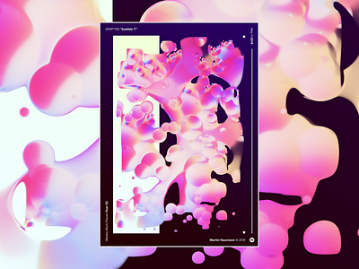 WWP°196 "bubble T" abstract art bubble bubbles colors design filter forge generative illustration organic pink sweet wwp