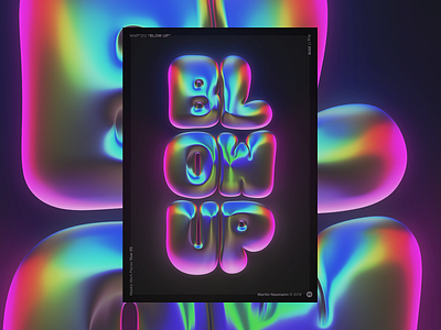 WWP°210 "BLOW UP" abstract art ballon colors design filter forge generative illustration typography wwp