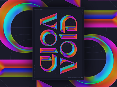 WWP°215 "VOID" abstract art chrome colors design filter forge generative geometric illustration type typography wwp