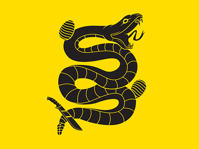 S N A K E / / blackyellow cascabel illustration machete serpiente snake