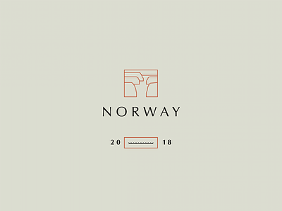 Norway Fjord design fjord illustration linework norway travel