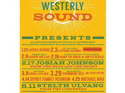 Westerly Sound Series Poster concert gig poster hatch poster poster