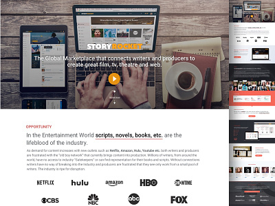 New Landing page Storyrocket