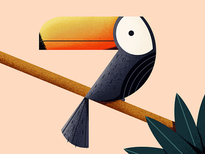 TouCAN do it - Day #171 animal bird cute design geometic illustraion photoshop pink simple texture toucan tropical vector