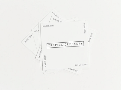 Tropica | Business Cards black and white business cards bw minimalist print