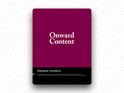 Onward Content brand design icon logo