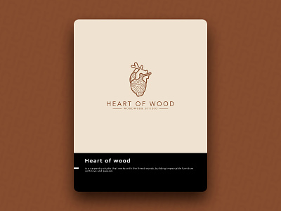 HEART OF WOOD brand design icon logo