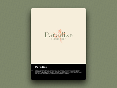 Paradise brand design icon logo