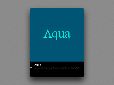 Aqua brand design icon logo