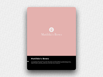 Matilda's Bows bow brain brand branding design icon illustration logo