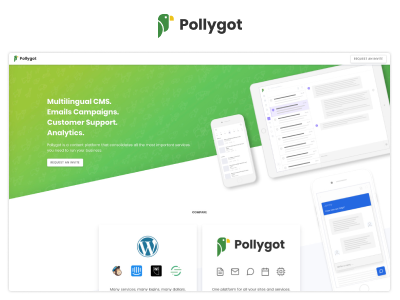 Pollygot Landing page landing page