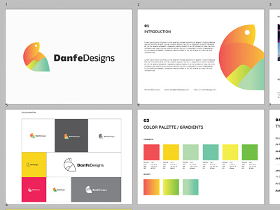 Danfe Designs Styleguide brand branding guide guideline identity logo pallette style style guide