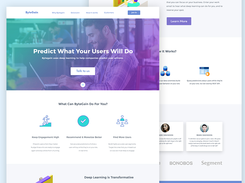 Technology Landing Page by Danfe Designs on Dribbble