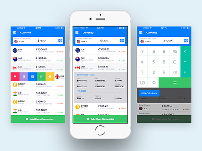 Currency App app currency design dollar exchange mobile stock