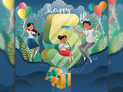 Illustration for Ruangguru’s 5th Anniversary