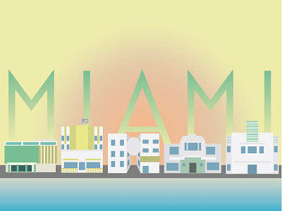 Miami Beach cities cityscape florida miami travel vector