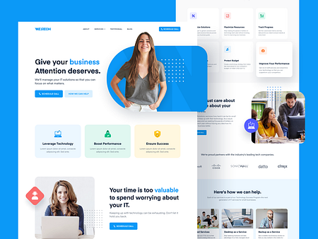 Westech Landing Page by Shinas P for Stead on Dribbble