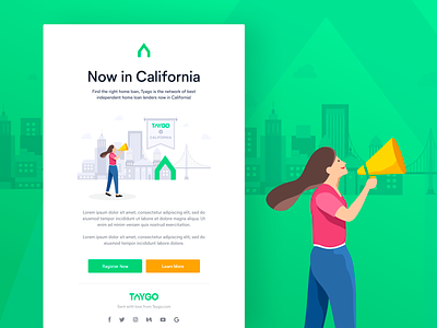 TAYGO Email Template brand brand identity california character design email home loan illustration lenders logo marketing newsletter taygo template ui ux vector