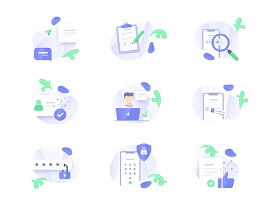 Icon Illustrations app character clean design gradient icon illustration interface logo onboarding product ui vector web website
